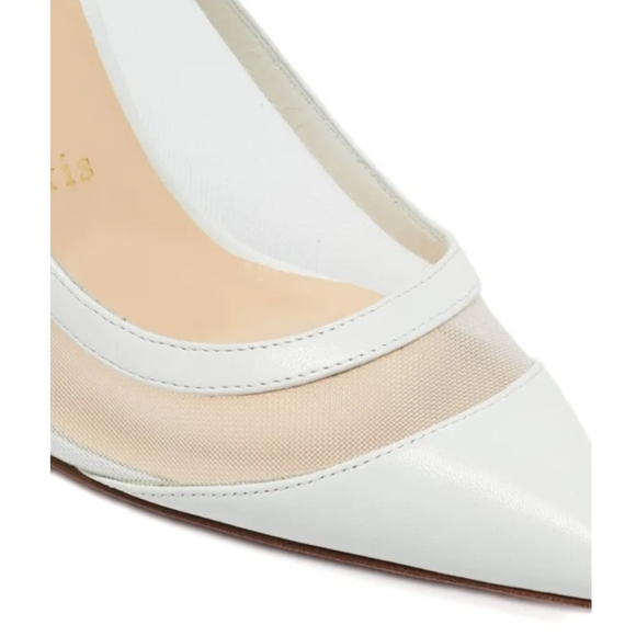 Christian Louboutin White Heels with Transparent Panels - Picture 5 of 6